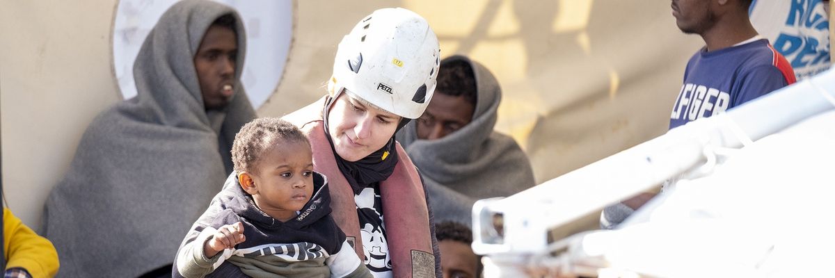 migrant child rescued