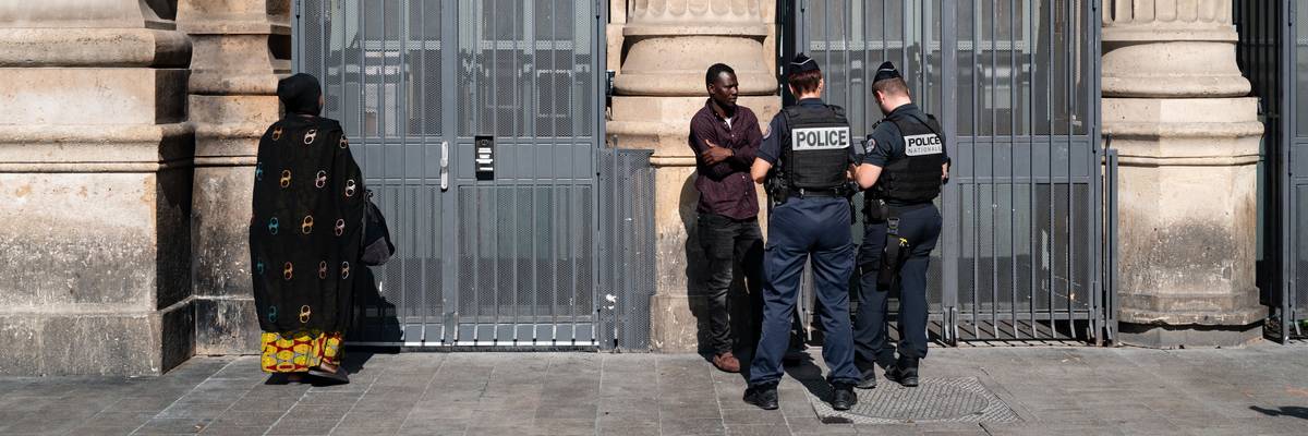 Migrant Control Operation In Paris