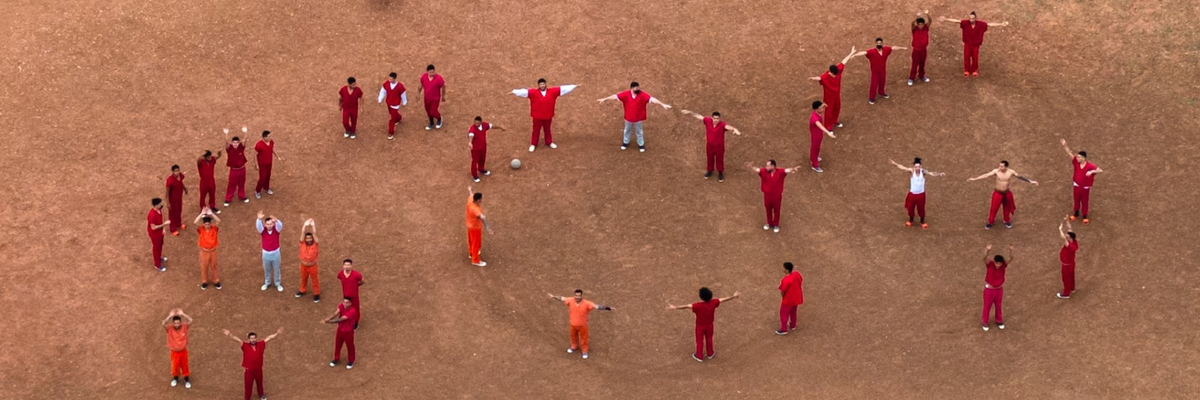 Migrants at Bluebonnet Detention Facility in Anson, Texas