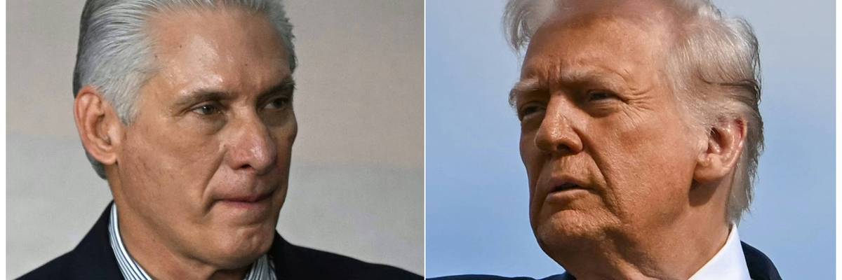 Miguel Diaz-Canel and Donald Trump