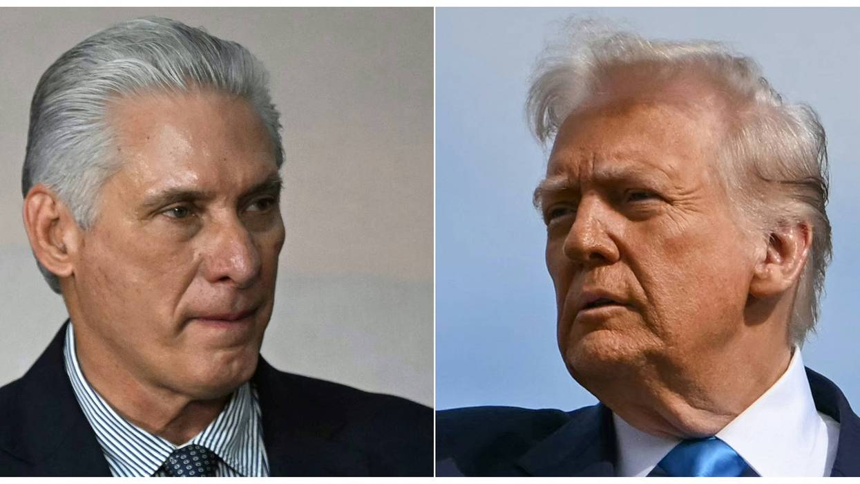 Miguel Diaz-Canel and Donald Trump