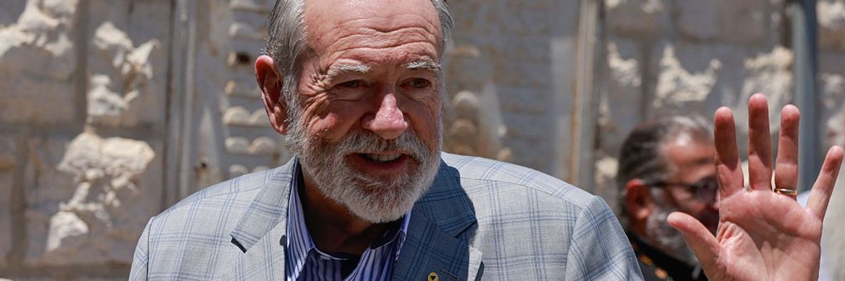 Mike Huckabee visits a Palestinian Christian village