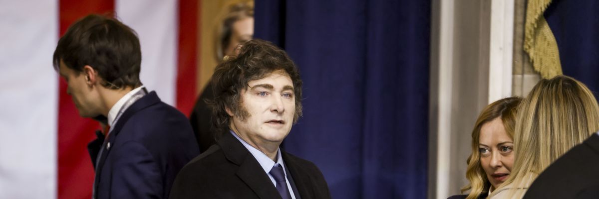 Milei at Trump's inauguration.