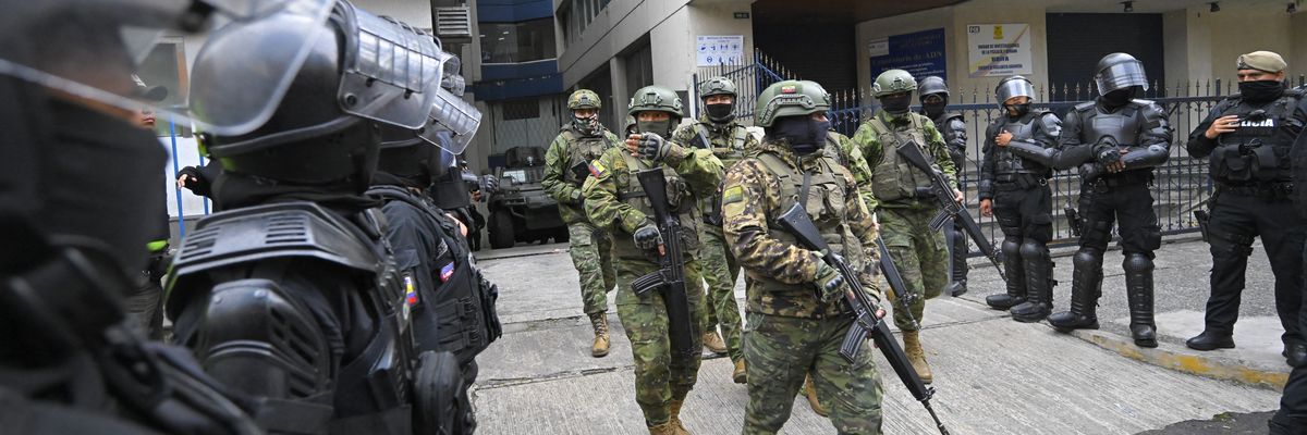 Military and police officers in Ecuador
