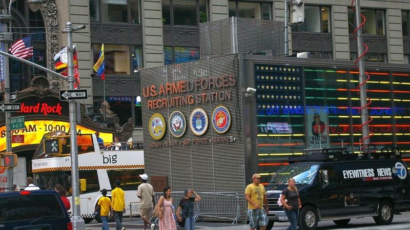 Military recruitment center in Times Square.
