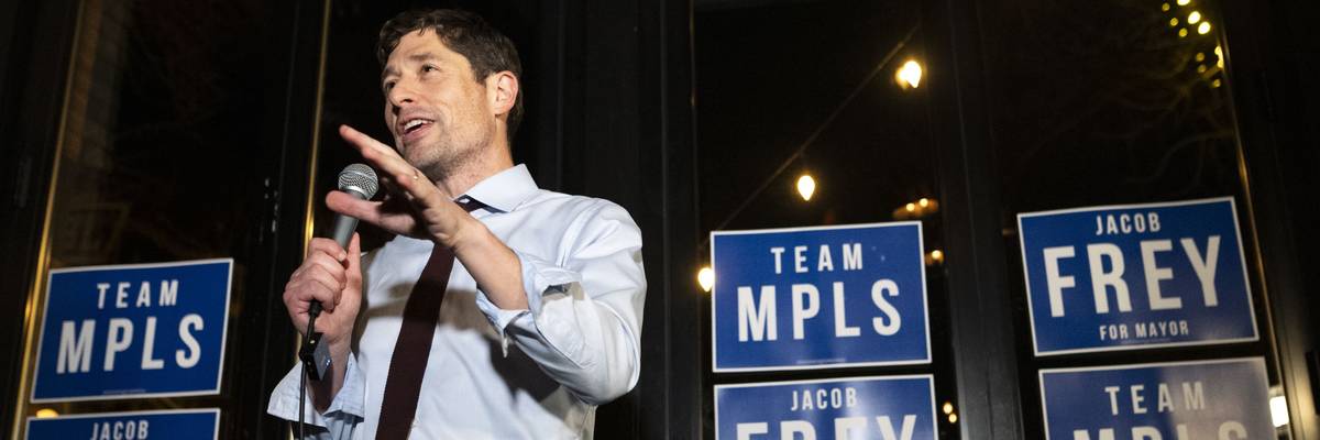Minneapolis Mayor Jacob Frey speaks on election night