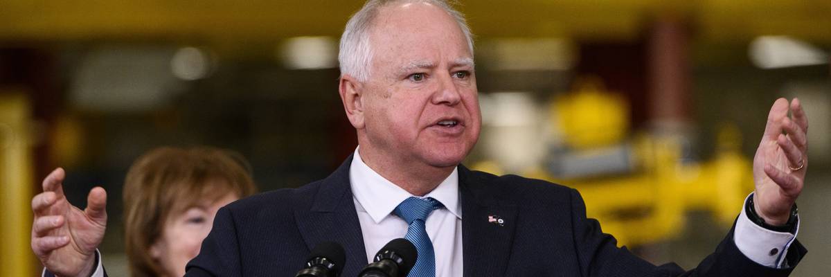 Minnesota Gov. Tim Walz speaks during an event
