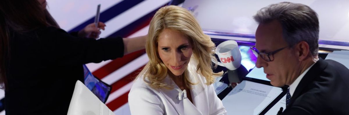 Moderators and CNN hosts Jake Tapper and Dana Bash