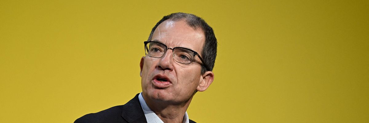 Moderna CEO Stephane Bancel speaks at Davos