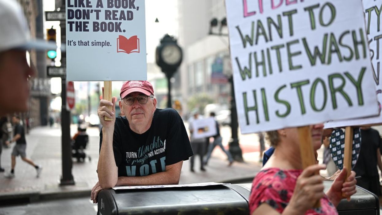 Moms for Liberty counterprotest.