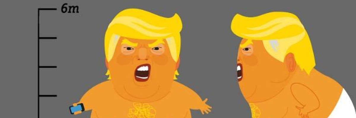 After Popular Uproar, 20-Foot-Tall Angry Trump Baby Blimp Gets Okay to Fly Over London During President's UK Visit