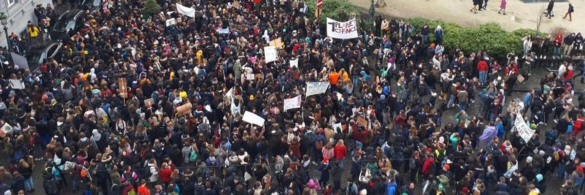 "I'm Sure Dinosaurs Thought They Had Time, Too': Over 12,000 Students Strike in Brussels Demanding Bold Climate Action