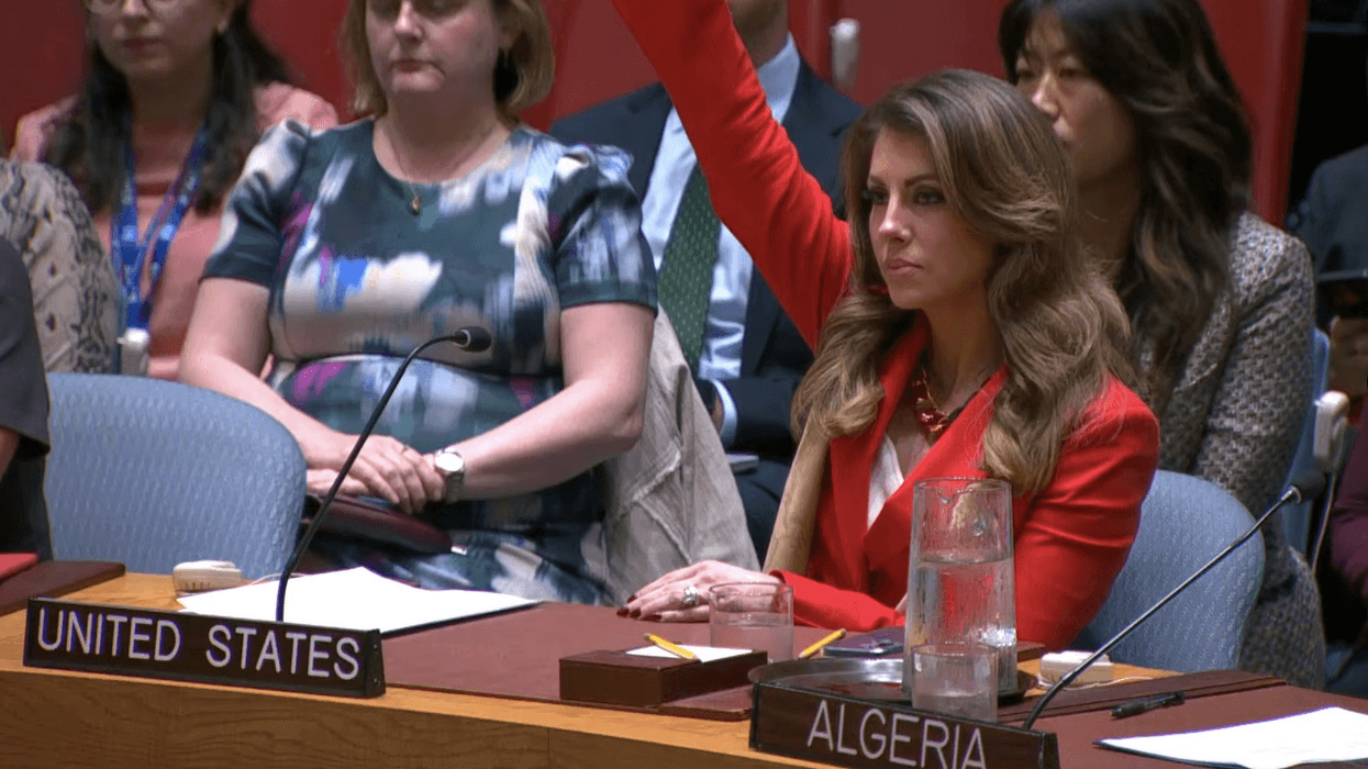 Morgan Ortagus raised her hand to cast the US veto