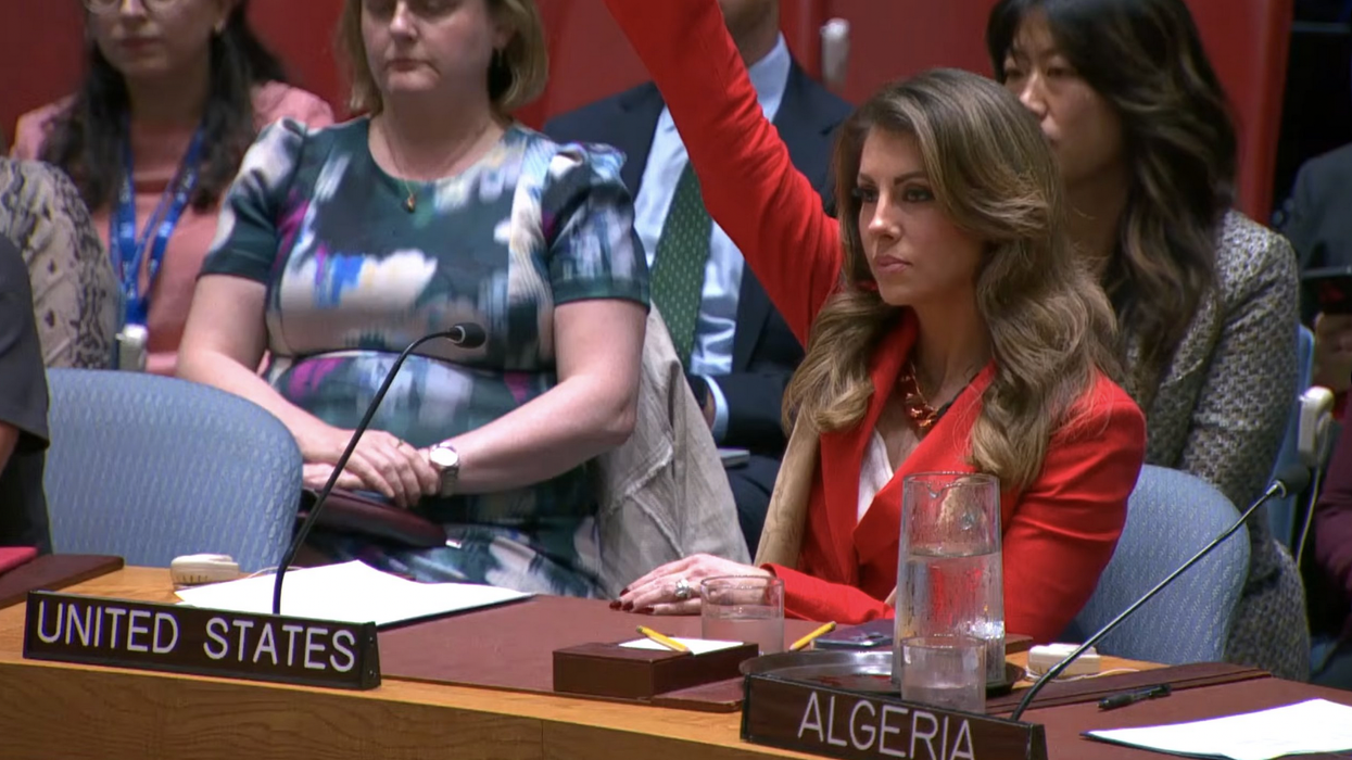 Morgan Ortagus raised her hand to cast the US veto