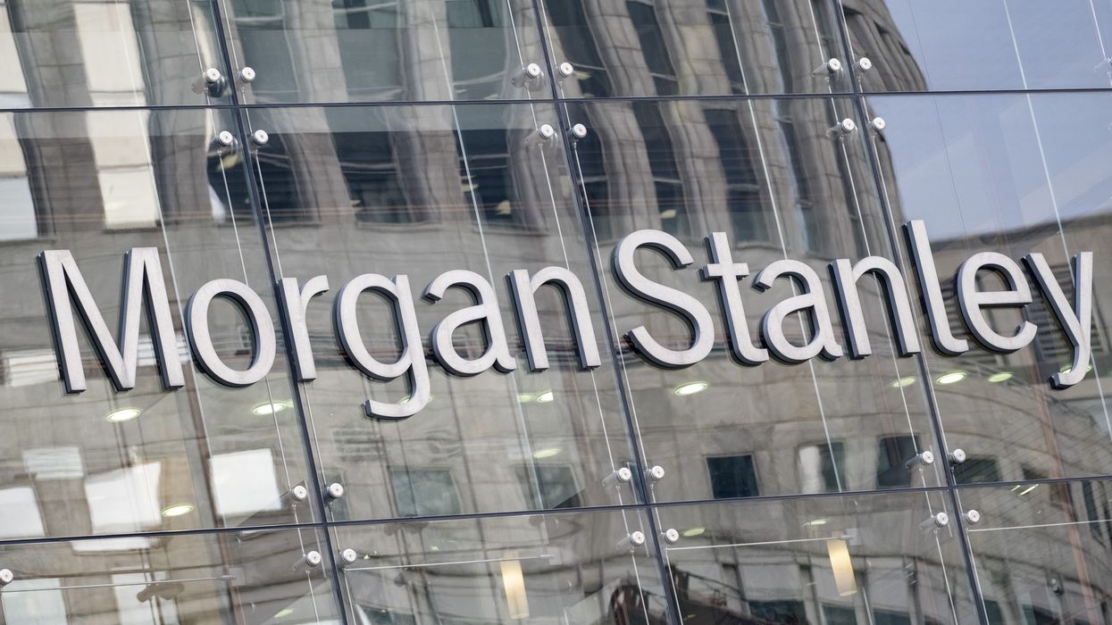 Morgan Stanley offices at Canary Wharf financial district in London.