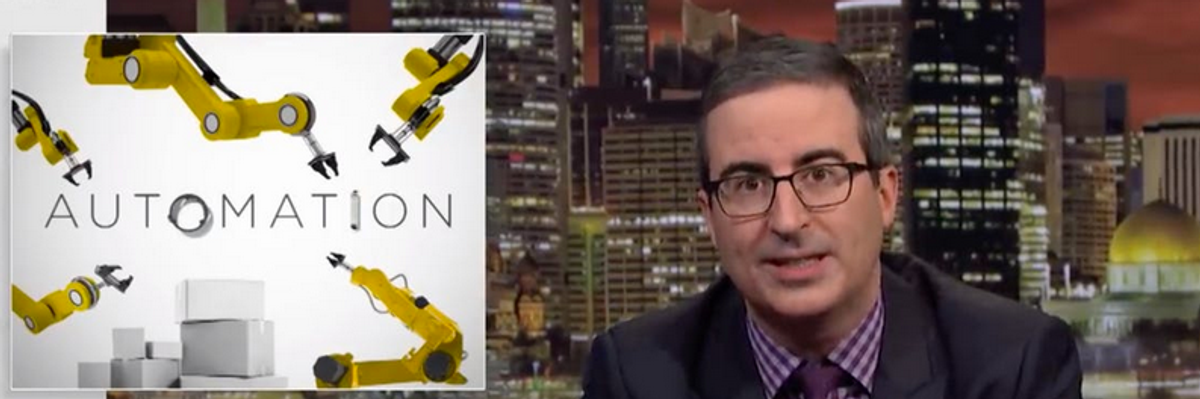 What John Oliver Gets Wrong About Robots and Jobs
