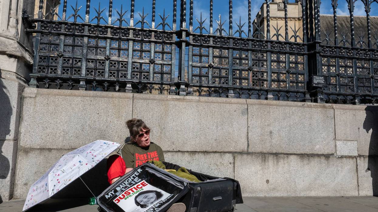 Mother Of Filton 18 Activist Locks On Outside Parliament In Protest Of Daughter's Imprisonment