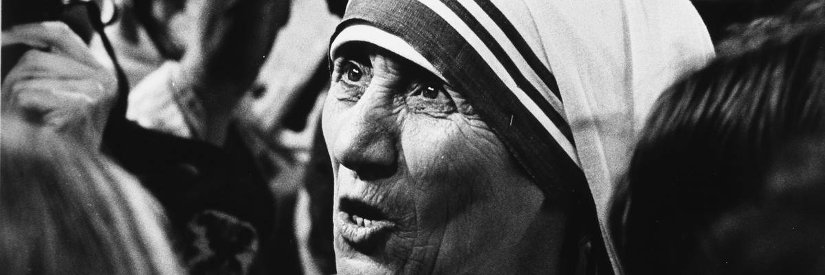Mother Teresa winning the Nobel Peace Prize, beating out Donald Trump, in Oslo.