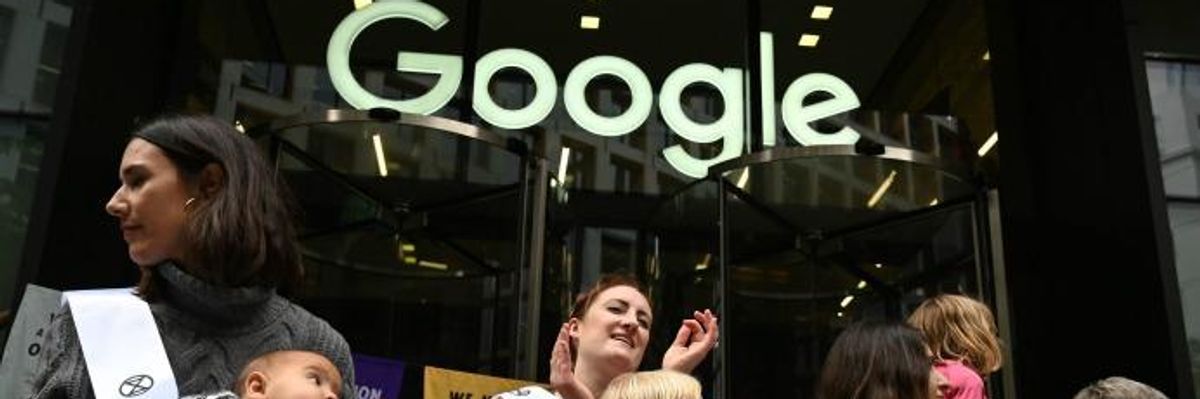 With Babies in Tow, Mothers With Extinction Rebellion Target Google HQ Over Its Funding of 'Climate Deniers'