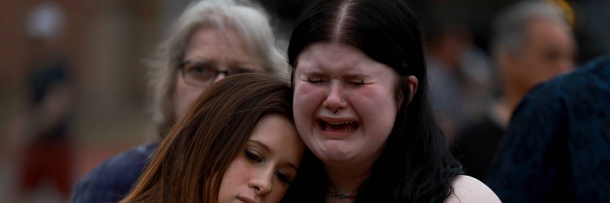 Mourners following the shooting massacre in Allen, Texas that took place on May 6, 2023