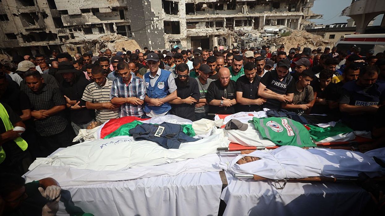 Mourners Gather for Funeral of Palestinians Killed in Israeli Strike in Gaza City