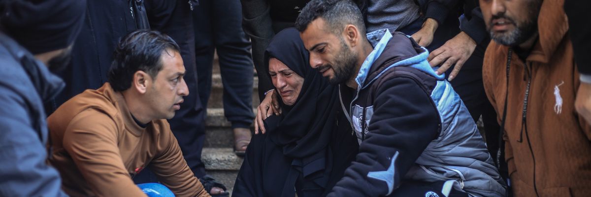 Mourners in Gaza