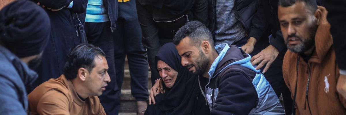 Mourners in Gaza