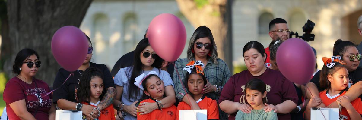 Mourners in Uvalde, Texas