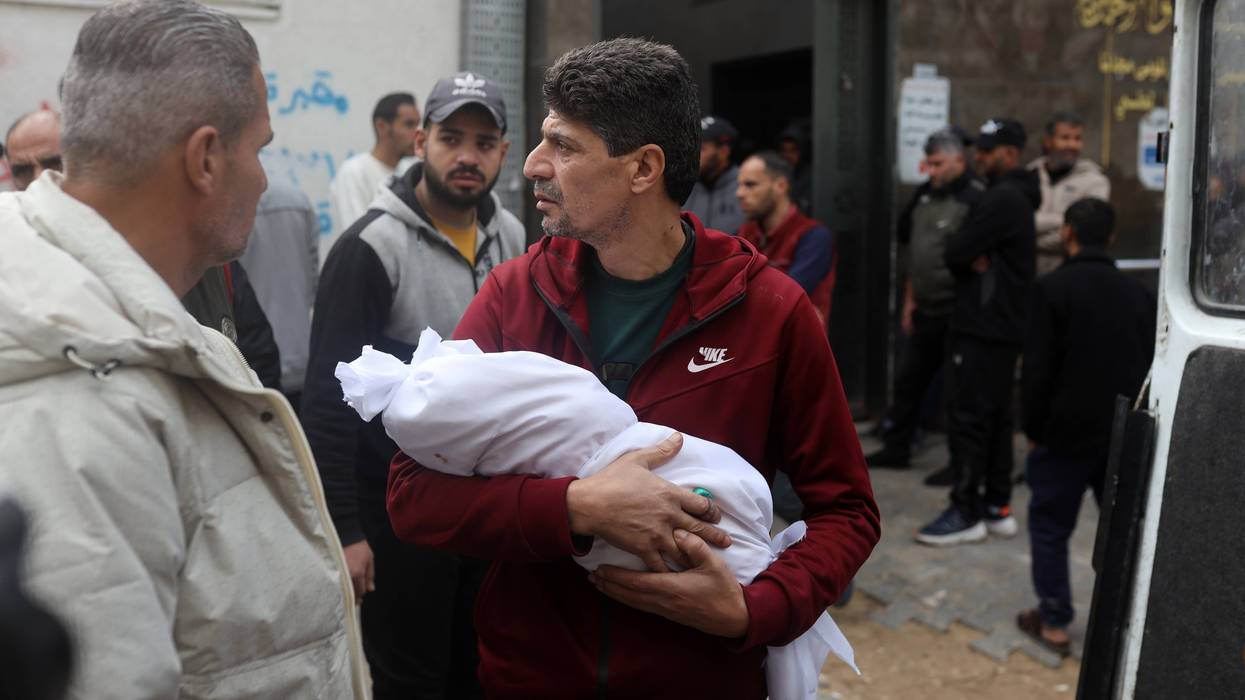Mourners React Following Israeli Strike At Al-Shifa Hospital In Gaza City