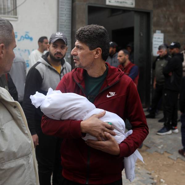 Mourners React Following Israeli Strike At Al-Shifa Hospital In Gaza City