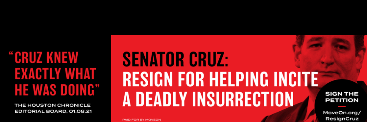 New 'Treason Caucus' Campaign Targets Cruz, Hawley, and Others for Role in Deadly Capitol Insurrection