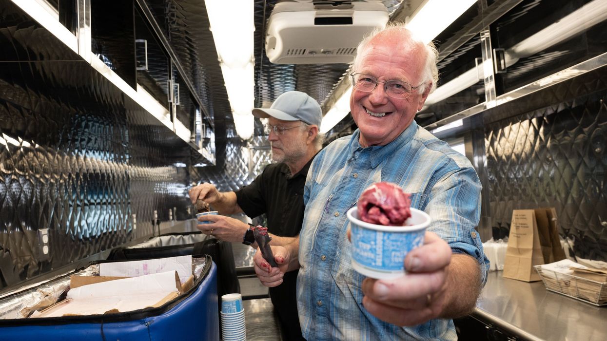 MoveOn's Scoop the Vote Truck Tour Kickoff in Philadelphia, PA with Ben and Jerry