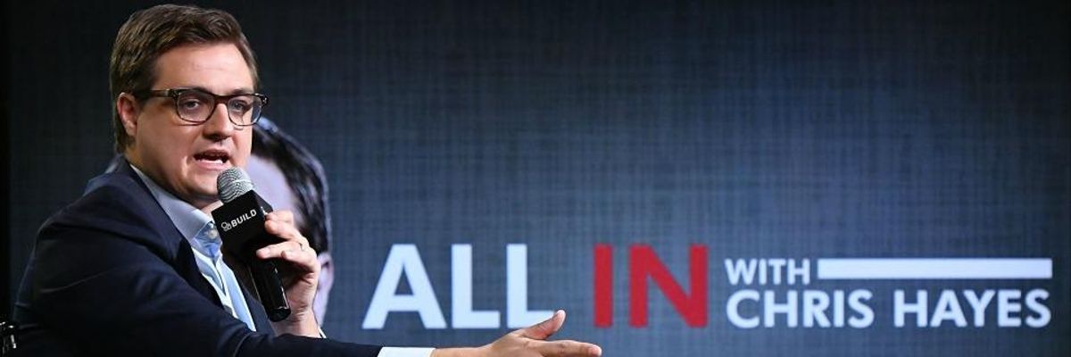 MSNBC Anchor Chris Hayes Praised for Denouncing 'Path of Least Resistance' Taken by Network Executives