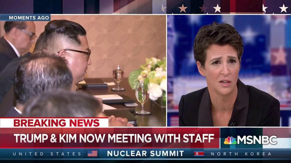 MSNBC: Trump & Kim Now Meeting With Staff