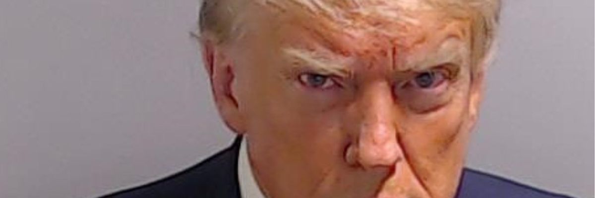 Mugshot of disgraced former president Donald Trump