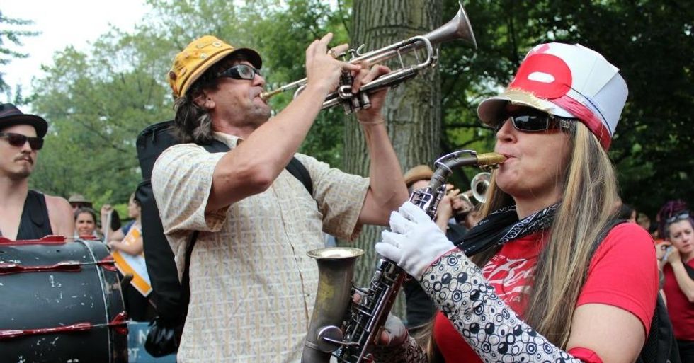Musicians play at the People's Climate March on September 21, 2014. (Common Dreams: CC BY-SA 3.0 US)