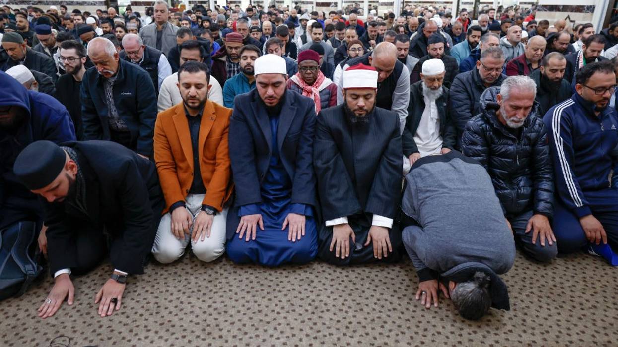 Muslims pray in an Illinois mosque