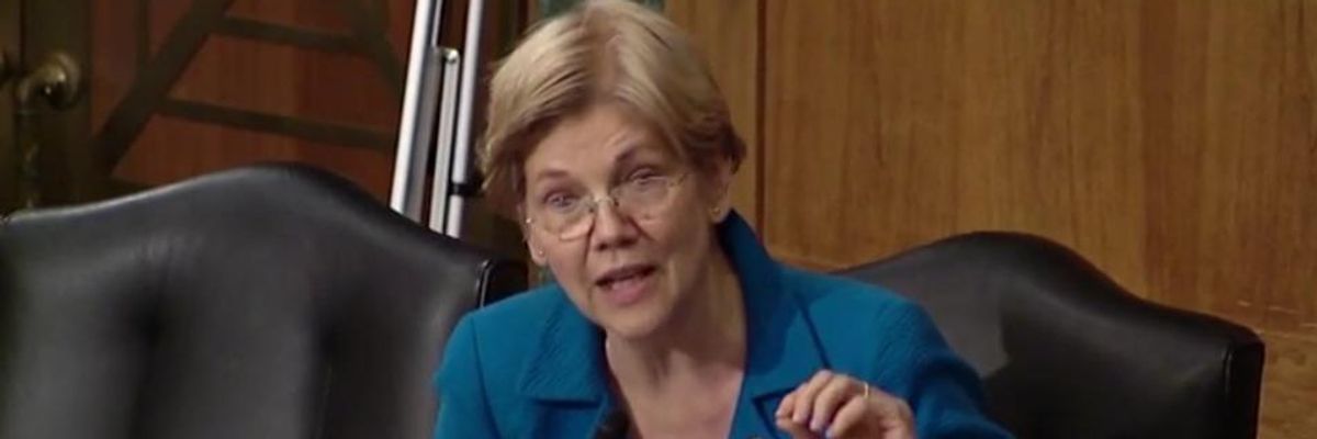 'Did You Have Your Eyes Stitched Closed?' Warren Blasts Former Fed Official