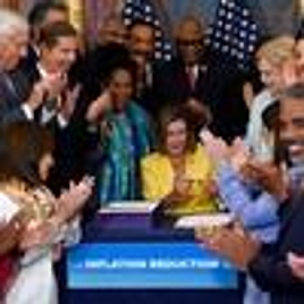 Nancy Pelosi signs Inflation Reduction Act