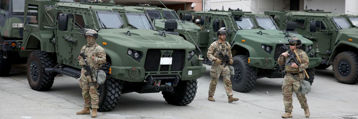 National Guard members stationed in LA.