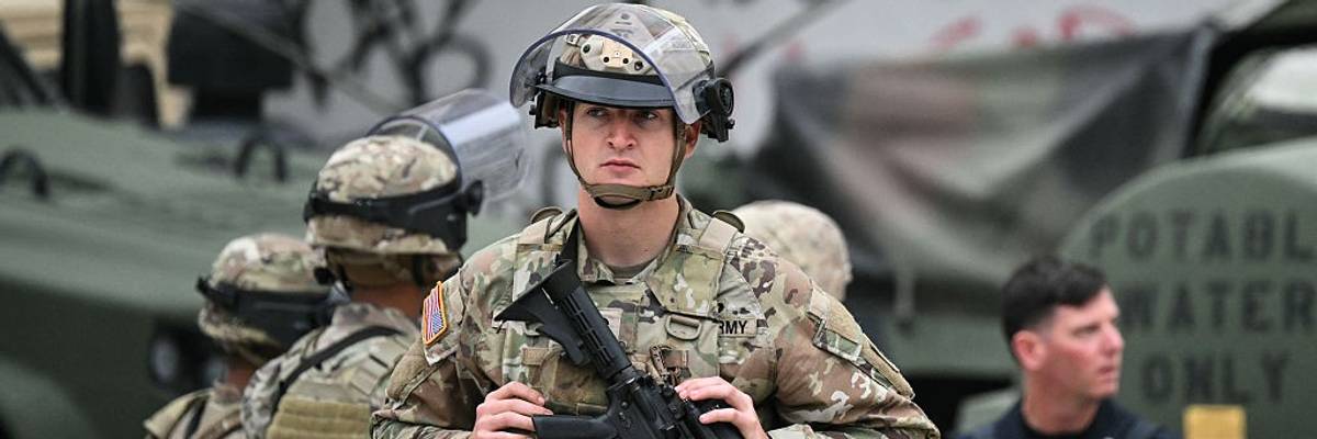 National Guard soldiers in Los Angeles