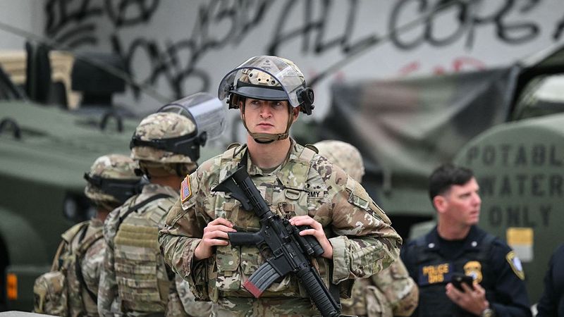National Guard soldiers in Los Angeles