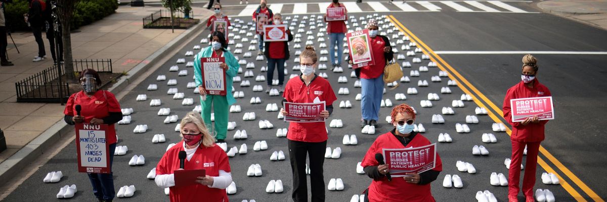 National Nurses United Covid-19 protest.