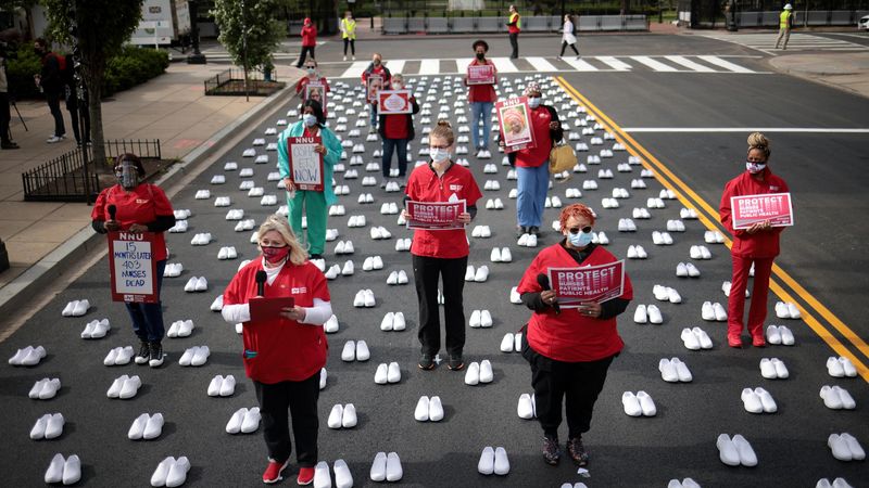 National Nurses United Covid-19 protest.