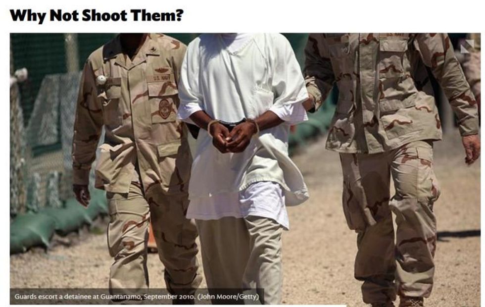 National Review's concern about the rights of prisoners in Cuba does not extend to all prisoners in Cuba.