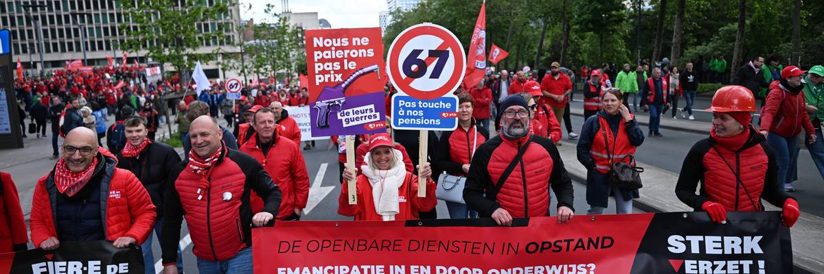 Nationwide strike against austerity measures in Belgium