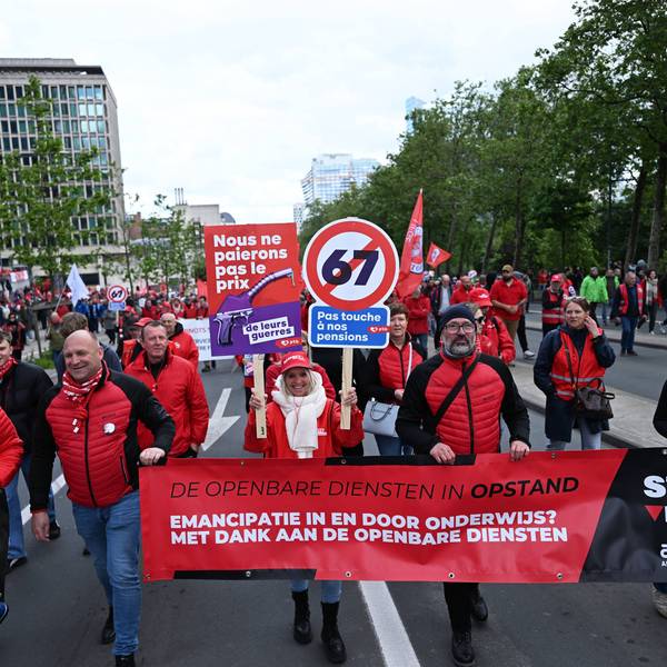 Nationwide strike against austerity measures in Belgium