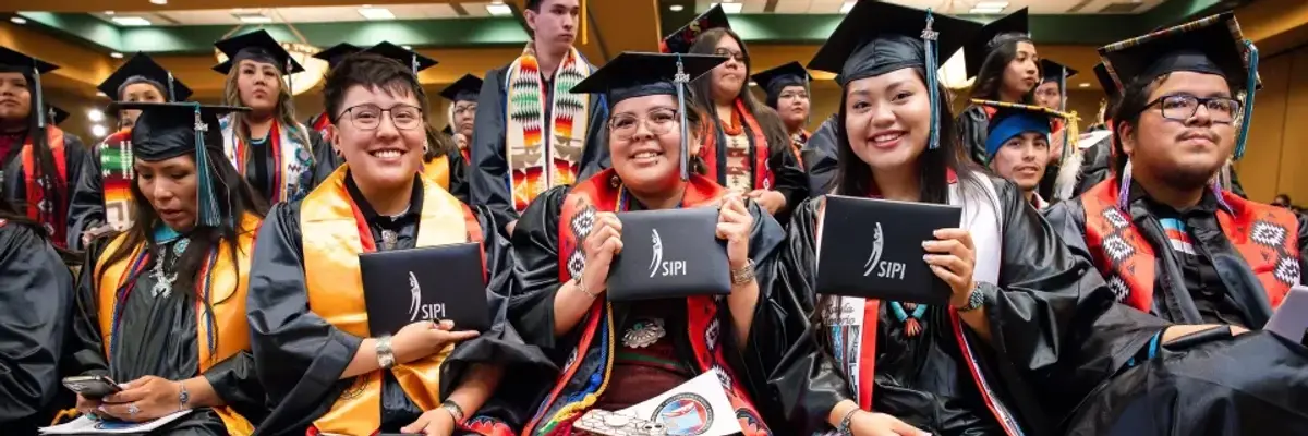 Native American students graduate