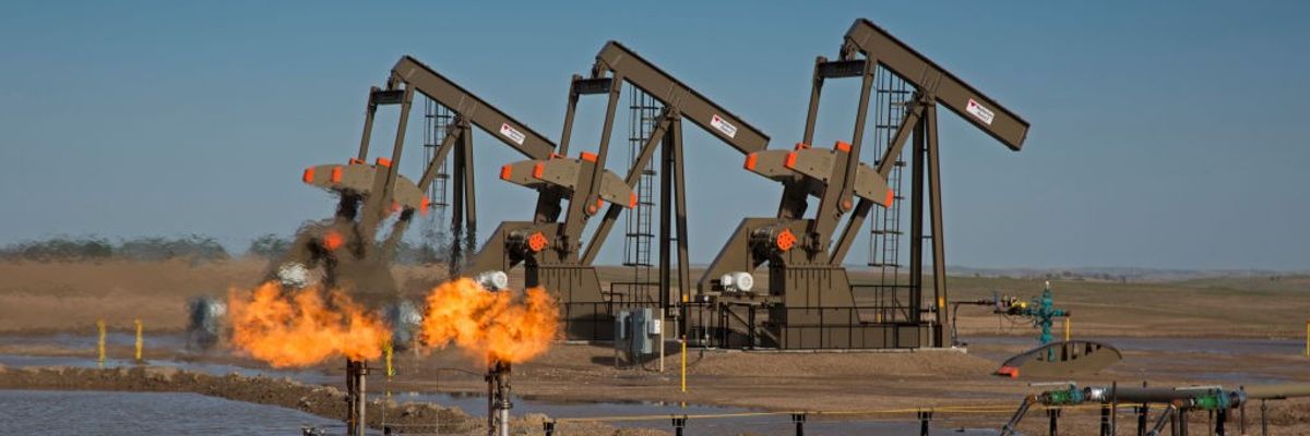 Natural Gas is Burned During Oil Production in North Dakota's Bakken Shale