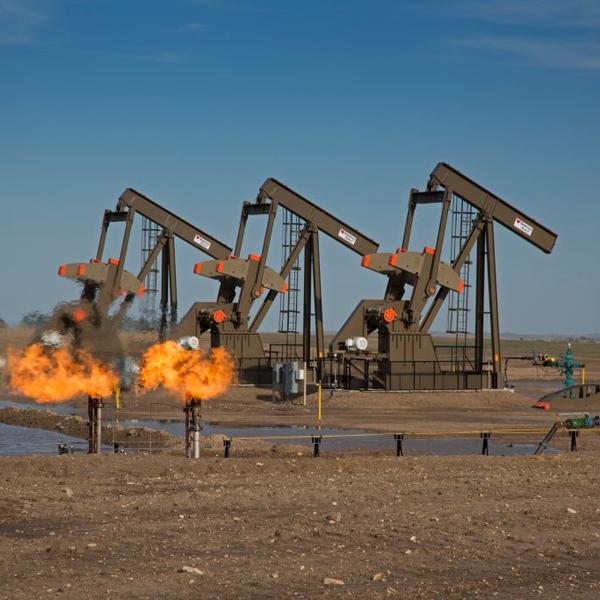 Natural Gas is Burned During Oil Production in North Dakota's Bakken Shale